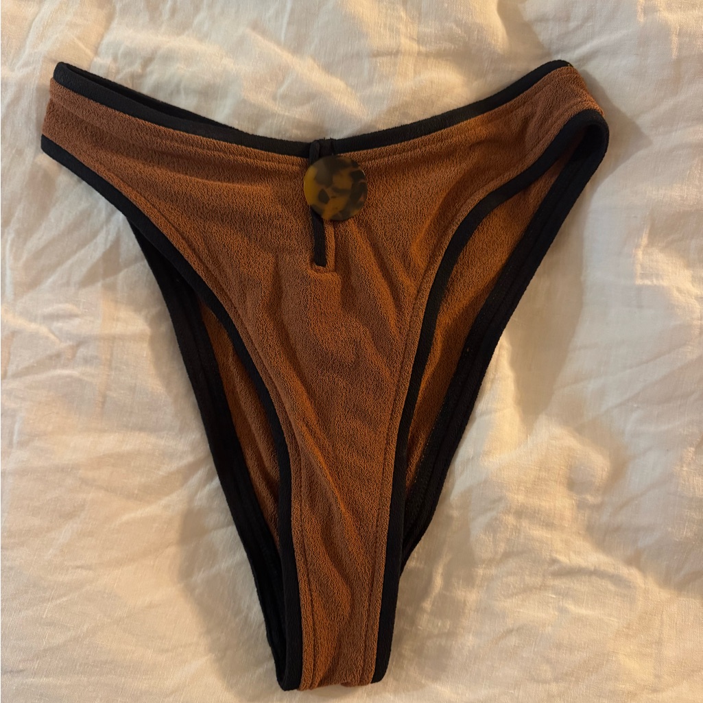 Nwot Same Swim Brown And Black Bikini Bottom